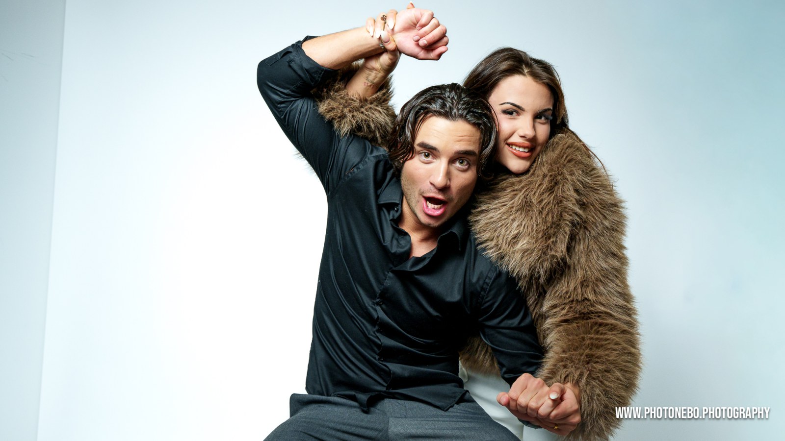 Couple studio photoshoot in Vienna  - model polaroids and portraits