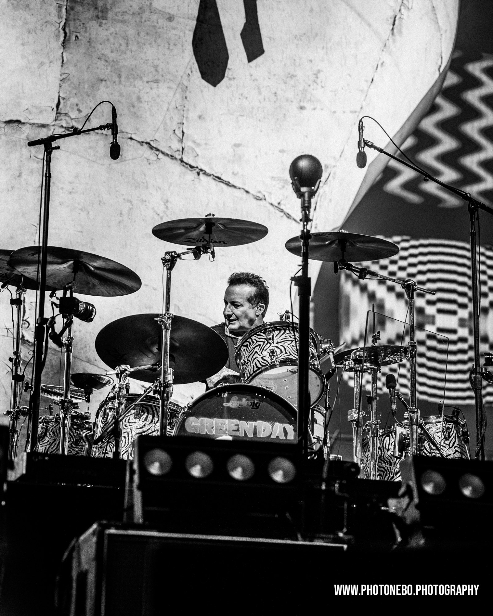 Professional concert photographer capturing Green Day in Vienna