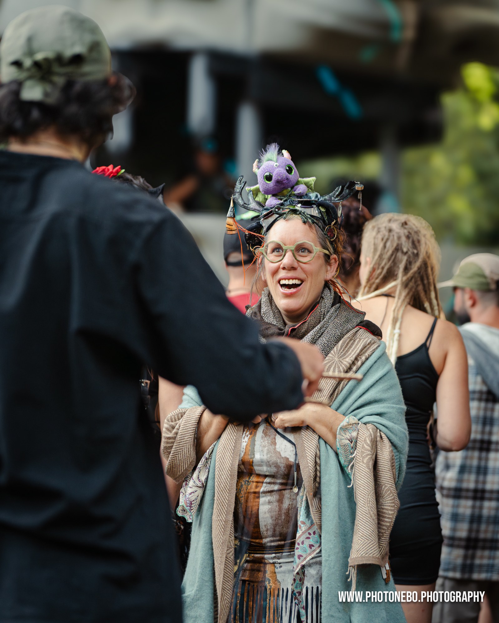 Psychedelic electronic music festival photography
