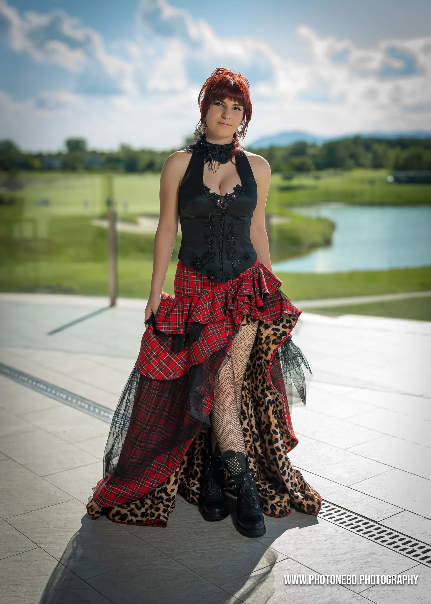 Beautiful young model posing at graduation dinner